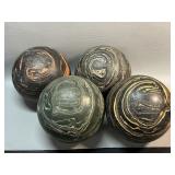 4 Vintage Brunswick Mineralite Bowling Balls