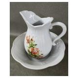Vintage Rose Pitcher & Basin Wash Set - McCoy