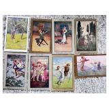 8 Antique Peter Pan Postcards Used & Unused