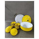 Yellow Enamel Cookware OTO Japan & Copco in