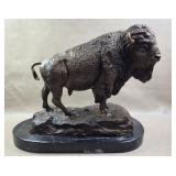 American Bison Buffalo Bronze Metal Sculpture