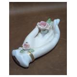Vintage Lefton Porcelain Hand Trinket Dish