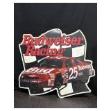 BUDWEISER RACING METAL SIGN