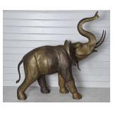 Large Brass Elephant Sculpture Statue