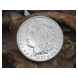 1887 UNC Morgan Silver Dollar