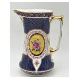Vintage Porcelain Pitcher in Sevres Style Gold
