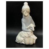 Vintage LLADRO Shepherd Boy Lamb Sheep Porcelain