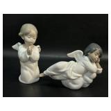 2 Vintage Lladro Angel Figurines 4538 Angel