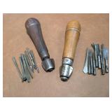 Vintage Wood Handled Multi-Tool with 17 Bits