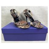 Stuart Weitzman Caramel Desert Cat Ankle Straps