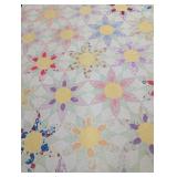 Heavily Tattered Floral Pattern Quilt, For Craft