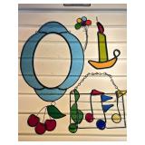 STAINED GLASS MUSIC NOTES, CANDLE, BALLOONS &