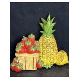 VINTAGE FRUIT HANGING WALL ART BY HOMCO PLASTIC