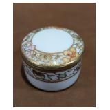 Nippon Hand-Painted Porcelain Trinket Box With a
