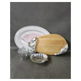 Serving Trays and glass juicer w/ 16-ounce