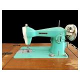 Vtg Nelco Sewing Machine in Sewing Cabinet Tested