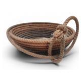 Vtg Lariat Rope Basket Bowl