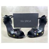 Via Spiga Italy Utley Polka Dots Black Heels