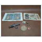 Masonic Pins, 1920s German Paper Money,