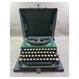1930s Green Remington Portable Typewriter w/Case