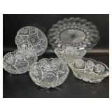 Vintage / Antique Cut / Pressed Glass Bowls /