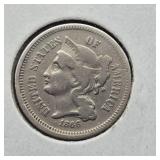 1866 US 3 CENT COIN