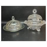2 Vintage Butter Dish / Domes