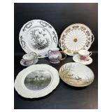 Vintage Porcelain Plates, Hand Painted +, Teacups