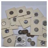 VARIOUS COINS: MERCURY DIMES, ROOSEVELT DIMES,