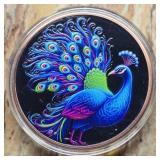 5 OZ COPPER PAINTED PEACOCK