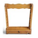 Vtg Locking Wooden Gun Rack