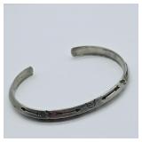 SIGNED GS STERLING SILVER CUFF BRACELET GLENN &