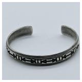 T. SINGER STERLING SILVER CUFF BRACELET NATIVE