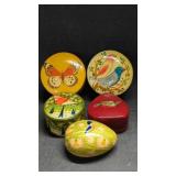 Vintage Lacquered Paper Mache Hand Painted