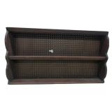 Wood Shelf W/ Pegboard Backing