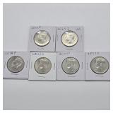 KENNEDY HALF DOLLARS 2018, 2021 D, 2023 P & D &