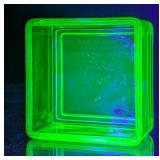 1925 Kompakt Uranium Vaseline Glass Dish Unit