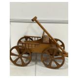 WOOD ROLLING WAGON FOR DOLL DISPLAY OR PLANT