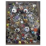 5.1lbs Costume Jewelry Missing Stones, Broken,