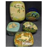 Vintage Lacquered Paper Mache Hand Painted