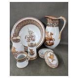 Antique Furnival Ironstone Pottery Bowl and