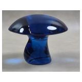 Viking Art Glass mushroom Blue