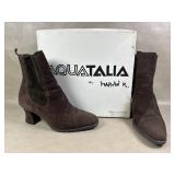 AQUATALIA by Marvin K Italy Brown Suede Pull Up