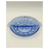 VINTAGE INDIANA GLASS WINSOR BLUE DIVIDED RELISH