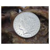1887 UNC Morgan Silver Dollar