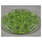 Uranium Glass Flower Frog