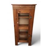 Vtg Pine Pie Safe Style Display Cabinet