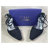 Stuart Weitzman GString Heels Black Wrap Around