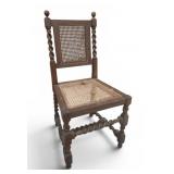 Project Antique oak Barley Twist side chair with