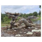 Carved Stone Chinese Feng Shui Dragon